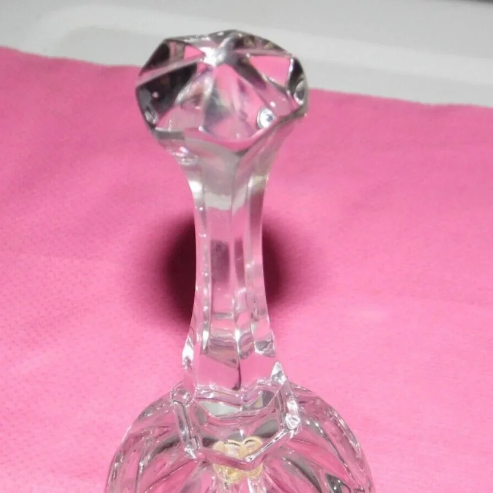 VINTAGE LEAD CRYSTAL ENGRAVED ETCHED BIRD/LEAVES DESIGN CRYSTAL DINGER - Picture 3 of 5